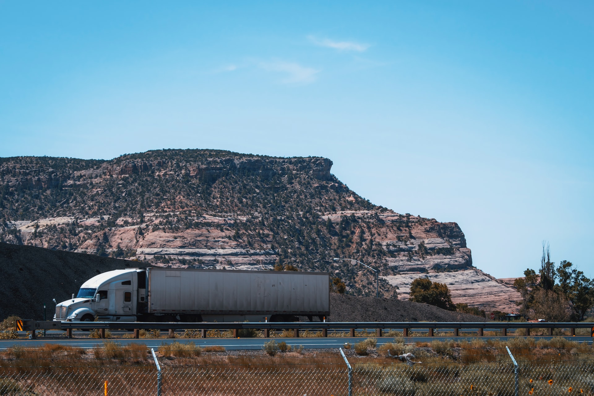 Truck driving in the desert, illustrating the data-driven journey case study