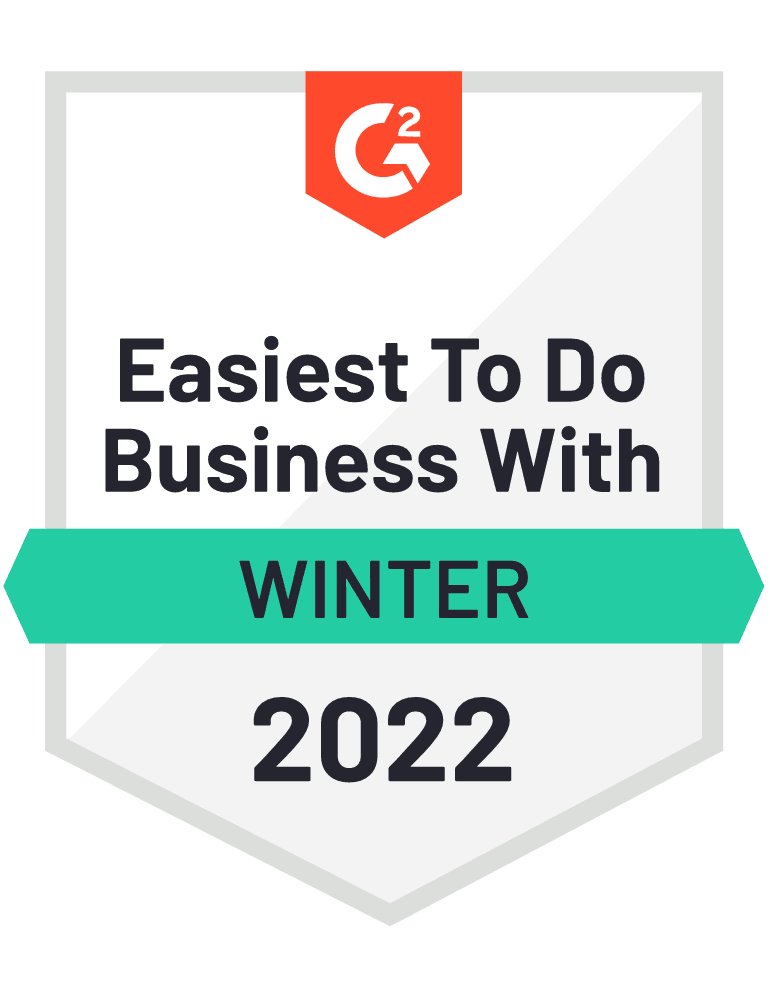 Easiest to do Business With Winter 2022 Award