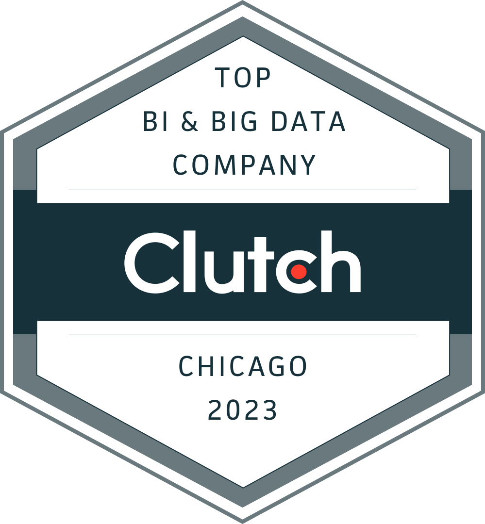 Clutch award for Top BI & Big Data company in Chicago 2023